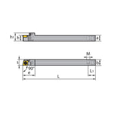 CC** Holder S-Clamping SCACR/L-SC Kr: 90° 1212M09-SC 1616H09-SC - Makotools Industrial Supply Tools for Metal Cutting
